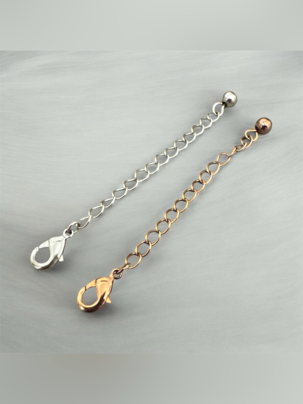 Adjustable Necklace Chain Extenders Set of 2 in Silver and Rose Gold NWOT